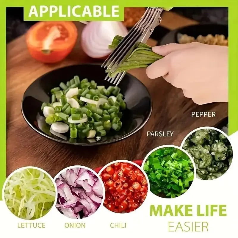 Multi-Layer Vegetable & Herb Chopping Scissor